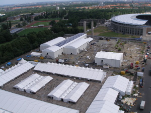 zázemí olympijského stadionu