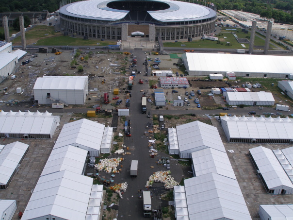 zázemí olympijského stadionu